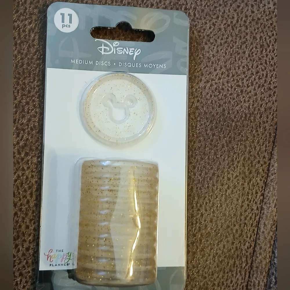 The Happy Planner X Disney Mickey Mouse medium discs gold glitter